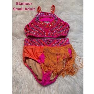 Glamour Pink Sequin Embellished dance Costume